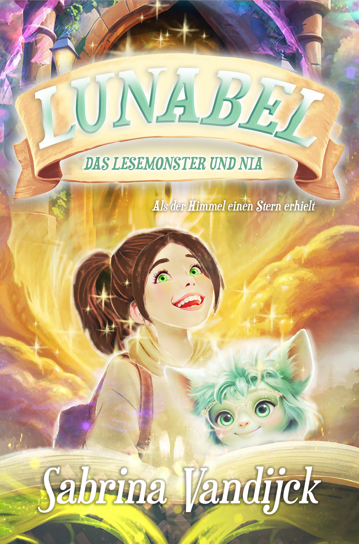 Buchcover Lunabel – Das Lesemonster und Nia von Sabrina Vandijck